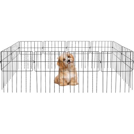 Lot de 30 clôtures de jardin métallique décorative, antirouille barrière de bordure, clôture anti‑petits animaux pour jardin, parterre de fleurs et potager, Noir, 33 cm (L) x 43 cm (H) (1/5)