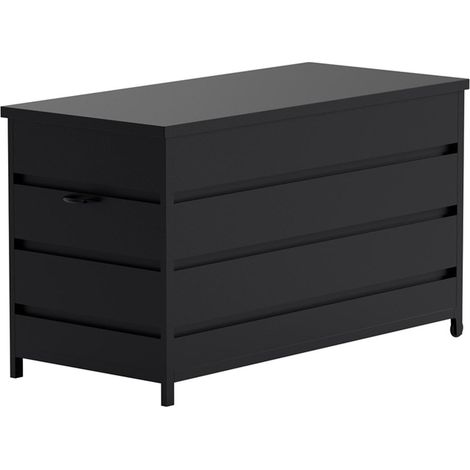 Coffre de Jardin "Nisis" 130cm Noir (1/4)