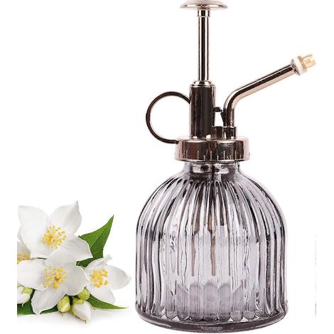 Arrosoir en verre de 200 ml pour plantes, style rétro, utilisable d'une seule main pour le nettoyage du jardin. (1/5)