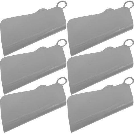 6 bouchons de sol, 15x15 cm, silicone, gris, pour anti-odeurs (1/5)