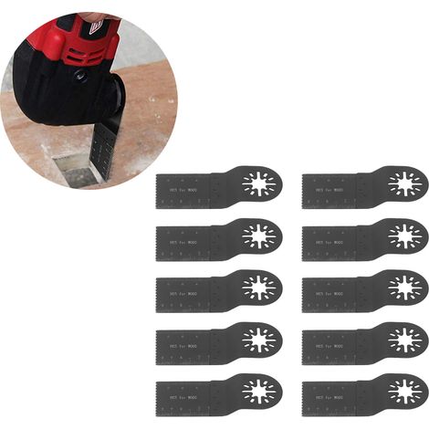 10 Lames de Scie Multifonction pour Outil Oscillant, Coupe Précise Bois et Plastique, Changement Rapide