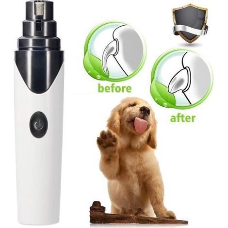 (Nero+Bianco) CENBLUE Tagliaunghie elettrico per cani e gatti, lima per unghie (1/4)