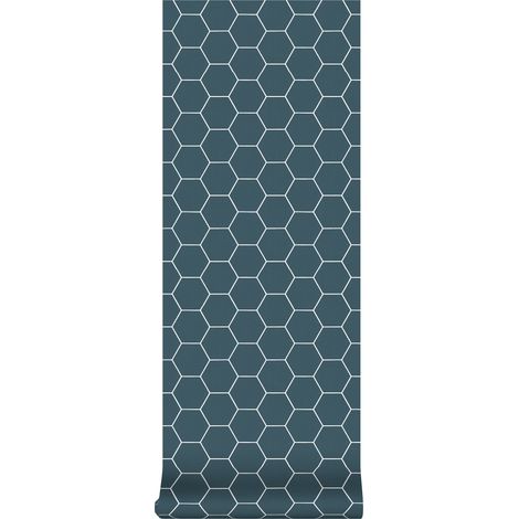 Superfresco Easy - Vliestapete - Honigwabe - Blau - Geo - 10m x 52cm