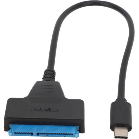 Câble adaptateur SATA vers USB 3.1 Type C, prise en charge du câble de conversion de disque dur UASP 6Gbps pour disque dur SSD de 2.5 pouces (1/5)