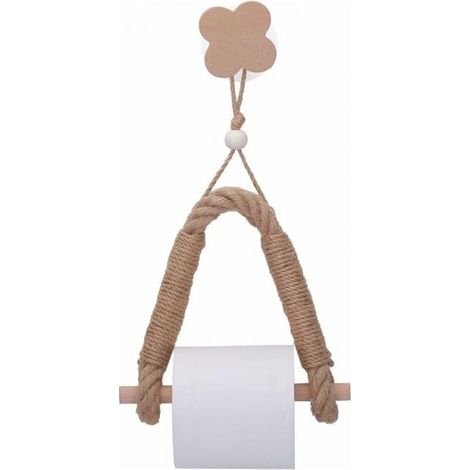 (Lucky Clover) Toilet Paper Holder, Toilet Paper Roll Holder, Toilet Paper Holder, Bathroom Paper Holder, Toilet Paper Roll Holder Made of Rope, Robust and Durable, YMYNY