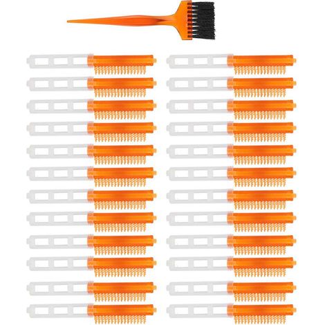 Fer à friser ondulé, fer à friser volumisant, outil de coiffure (orange transparent, taille 13) (1/5)
