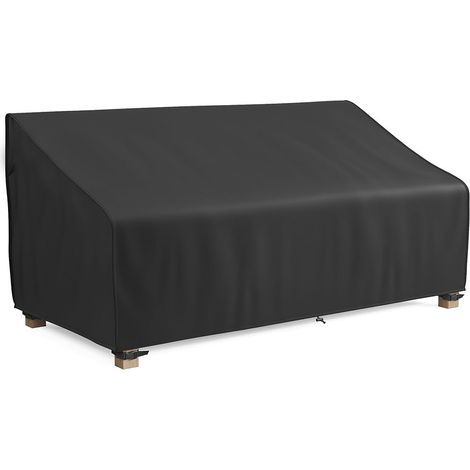 Funda para banco de jardín de exterior, funda protectora para sofá de 2 plazas, impermeable, resistente al viento y a los rayos UV, Oxford 210D (134 x 66 x 89/63 cm)