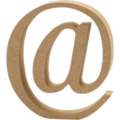 Objet décoratif - Large symbole en bois - Marron - Bois massif - Intérieur