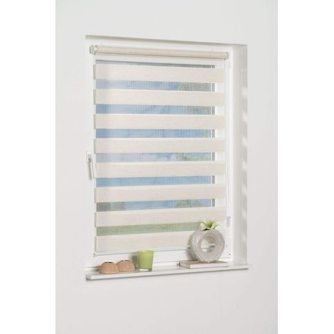 K-home Klemmfix, Tenda a rullo Madrid, Fissaggio a Clip Senza Viti, Beige, 80 x 200 cm (1/4)