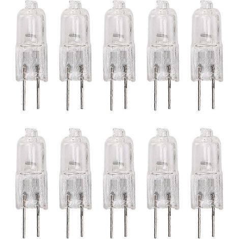 Lot de 10 lampes halogènes G4 10 W, solution d'éclairage blanc chaud (1/4)