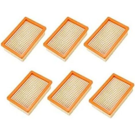 Lot de 6 Filtres pour Aspirateur Karcher MV4 MV5 MV6 WD4 WD5 WD6, PièCes de Rechange Filtre HéPatique (1/5)