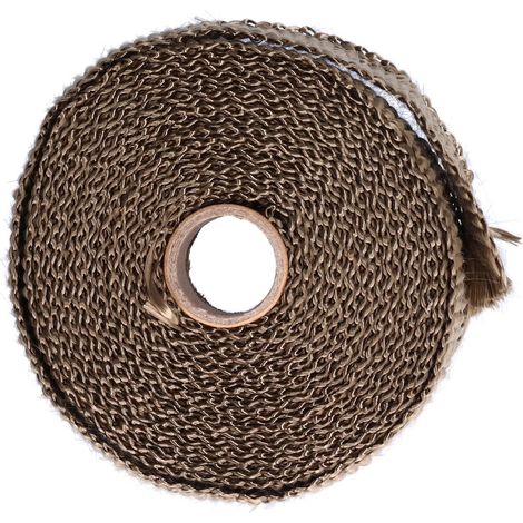 Cinta Aislante para Escape - Fibra de Vidrio - Resistente a 1800 ℉ - Para Tubos de Escape de Coche y Motocicleta - 5 m (1/5)