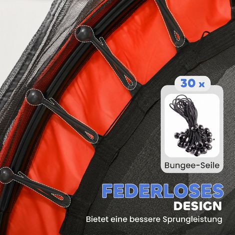 Trampoline enfant Ø 163 cm avec filet de protection, usage intérieur et extérieur, charge max 50 kg, acier et plastique, rouge