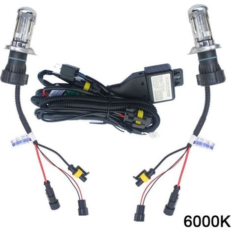 Lampadina allo xeno - 35 watt - H4 bi-xenon anabbaglianti e abbaglianti - 6000K - doppio fascio luminoso - 2800 lumen - durata 5500 ore (1/4)
