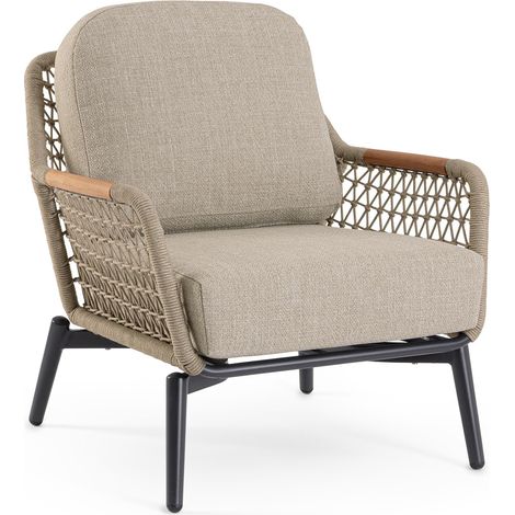 Chaise de jardin Bolzano Etrusco anthracite/beige (1/5)