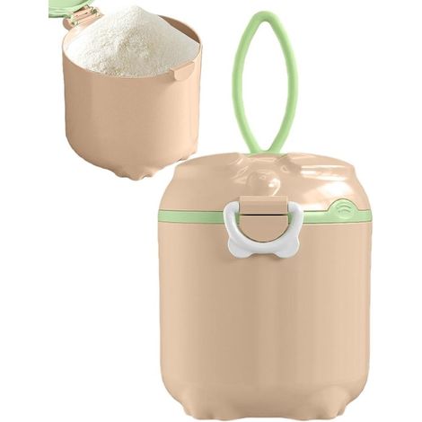 Dispenser per latte in polvere a forma di animale con maniglia per il trasporto  Ermetico, con misurino e adatto agli alimenti  Ideale per alimenti per neonati e da viaggio (1/5)