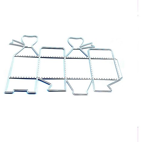 3D-Schleifen-Bonbonbox-Metallstanzschablone zum Selbermachen, Falten für Hüllen, Papiervorlage