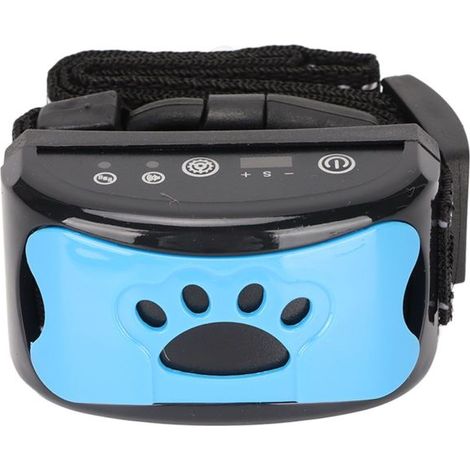 Collier anti-aboiement pour chien à deux modes, rechargeable, étanche, avec verrouillage automatique, dimensions ajustables 6,5 x 2,5 x 3,1 cm, batterie 300 mAh, chargement USB et portée réglable (1/5)