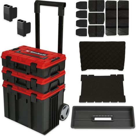 Einhell E-Case 3 PC Tower Rolling Mobile Tool Storage Box Trolley Modular Cases (1/6)