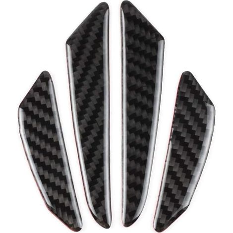 Protecteur de porte de voiture accessoires de véhicule protecteur de bord en Fiber de carbone Kit de Logo pièces Anti-Collision décorations Cool clair époxy épais, Ensoleillé (1/5)