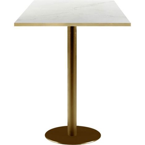 Mange-debout 60 x 60 cm Rome bistrot marbre translucide