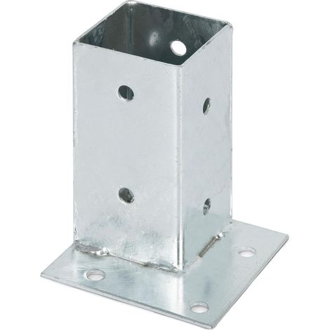 GAH-ALBERTS, Porta palo da avvitare, per pali quadri in legno, fissaggio angolare, 71 x 71 mm - 211714