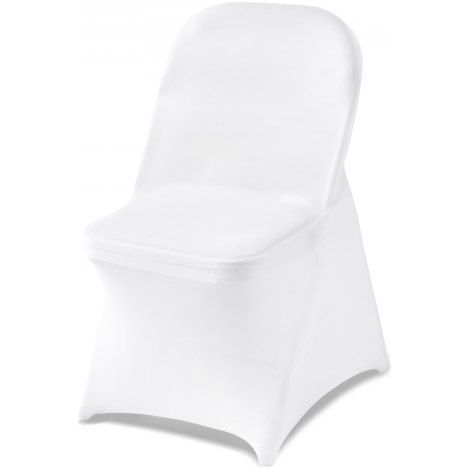 Housse de Chaise Extensible 150PCs Blanc Couverture Protecteur de (1/5)