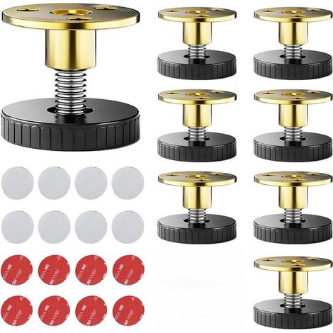8 piedini regolabili per mobili, 33-40 mm, con piedini livellanti, antigraffio, per armadi, letti, tavoli, divani, neri, 33 mm (1/5)