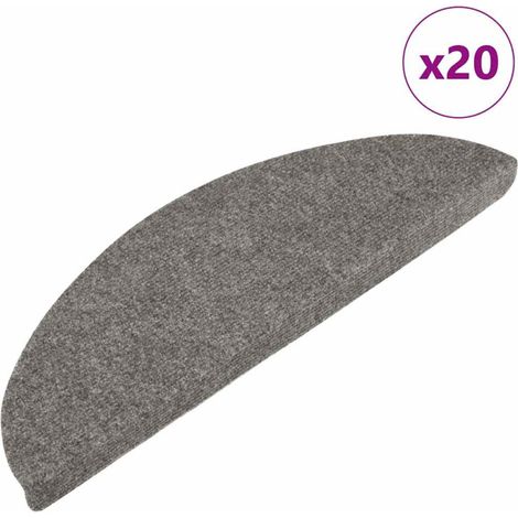 vidaXL Tappetini Autoadesivi per Scale 20 pz Grigi 56x17x3 cm
