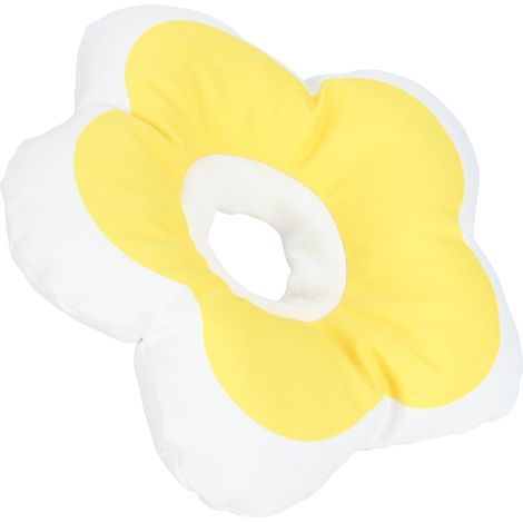 Collier anti-léchage Elizabeth en forme de fleur pour chat, étanche, taille M (Jaune) (1/5)