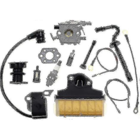Carburateur pour tronçonneuse Stihl 021 023 025 MS210 MS230 MS250 avec filtre à air 1123 160 1650, bobine d'allumage, durite d'essence et kit de réglage (remplace W Qhzl AG).