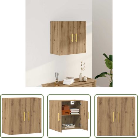 vidaXL Wandmontage - Wandschrank Artisan-Eiche 60x31x60 cm Holzwerkstoff (1/5)