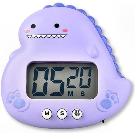 Minuteur de Cuisine Électronique Dinosaure, Chronomètre Pratique en ABS pour Maison, Dormir et Activités Extérieures (1/5)