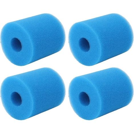 4-teilige Typ-H-Poolfilterschwammkartusche, Ersatzschaumstoffschwamm für Poolfilterkartuschen für Poolpumpen (1/4)