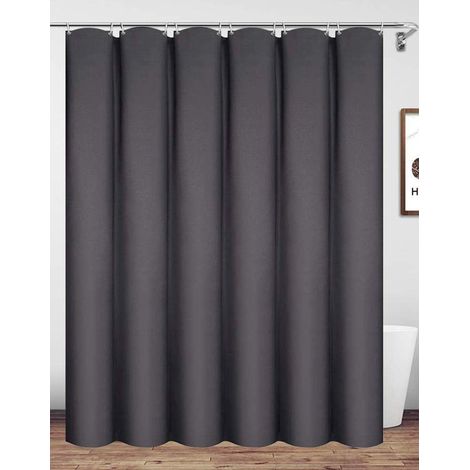 Rideau de douche en polyester imperméable avec crochets Gris anthracite (l x L = 200 x 200 cm) (1/5)