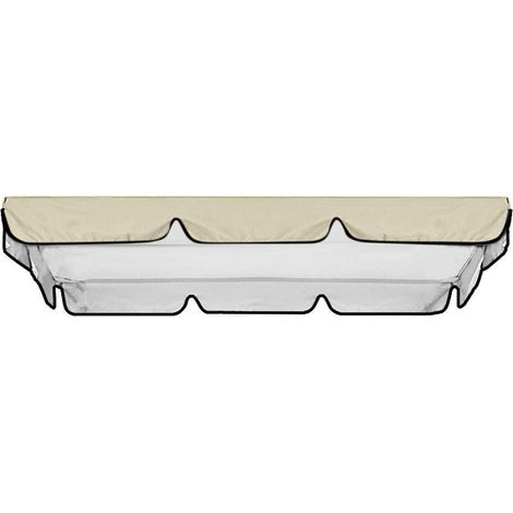 Housse De Protection Pour Balancelle - Polyester Argenté 190D Imperméable - Pour Balancelle 2 Places Et Chaise Suspendue - 142 x 120 x 18 cm (1/5)