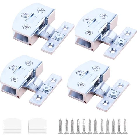 4 cerniere in lega di zinco per vetro, cerniere a morsetto per vetro, cerniere regolabili per vetro, con viti, per porte in vetro, vetrine in vetro, porte del bagno (3-7 mm) (1/5)