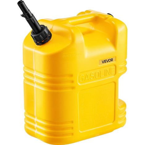VEVOR Bidón de Gasolina 19 L, Tanque de Combustible de HDPE y PP, con Pico y Escala, Caudal Máximo de 15 L/min, a Prueba de Fugas, para la Mayoría de Autos, Motocicletas, ATV, UTV, Amarillo, 1 Pieza (1/5)