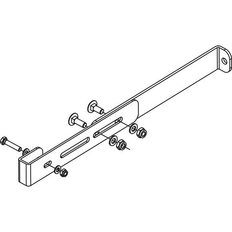 Hailo Wandhalter für Rundschacht und gerade Wand für Leitertyp 9623/9624, 250-330mm Wandabstand
