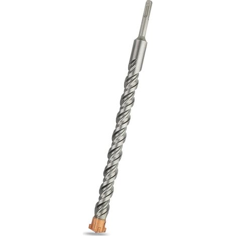 SDS-Plus-Bohrer 30 mm x 350 mm, ideal zum Bohren in Beton, Ziegel, Stein, Mauerwerk – 1 Hartmetallspitzen, Meißelhammer-Zubehör (1/4)