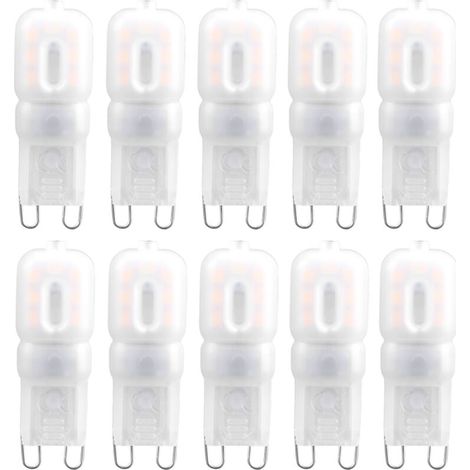 Ampoules LED G9 1.5W, 14 pièces, pour plafonnier domestique, blanc chaud (230V), 10 pièces