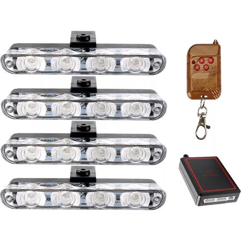 4 pcs 12 V LED Auto KFZ Frontblitzer Blitzlicht Warnleuchte LKW Lumière Stroboscopique 12 V