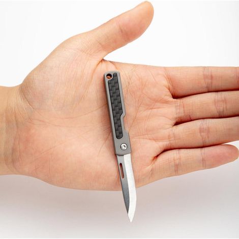 Mini Taschenmesser Titan ultraleicht 5,1 cm mit Schlüsselring für EDC