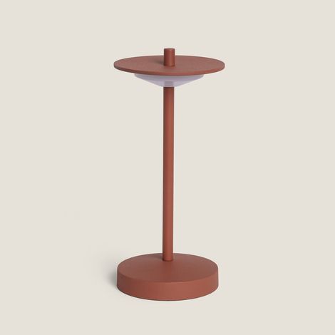 Lámpara de Mesa LED Portátil para Exterior Metal con Batería Recargable Estepona Terracota