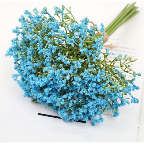 Fleurs Artificielles Gypsophila - 12 Pièces - Tiges Longues avec Fil Métallique Gainé - Blanc - Pour Décoration Intérieure Extérieure Bouquets et Arrangements (1/5)