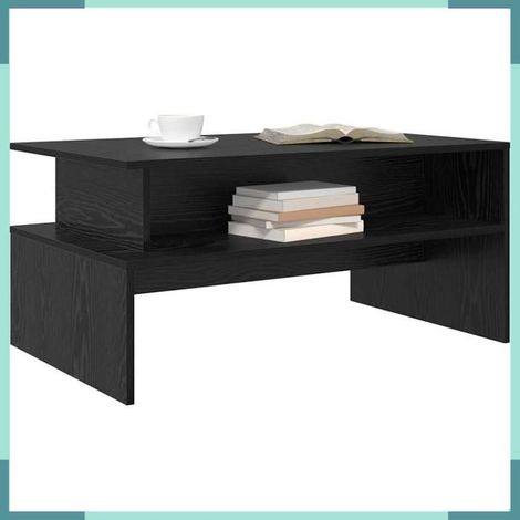 Table basse - 875157 - Chêne noir - 90 x 55 x 42,5 cm - Bois d'ingénierie (1/5)