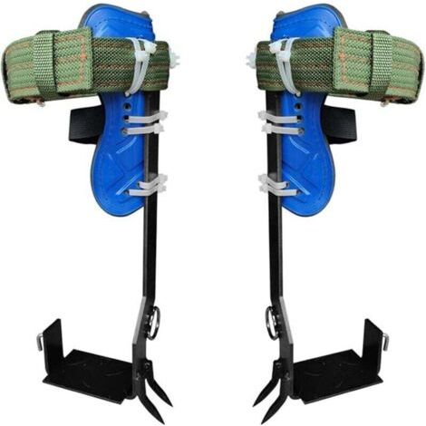 Ensemble de pointes d'escalade d'arbre avec sangles de ceinture de harnais de sécurité réglables, kit d'escalade d'arbre avec 2 engrenages en acier, outils d'escalade (1/4)