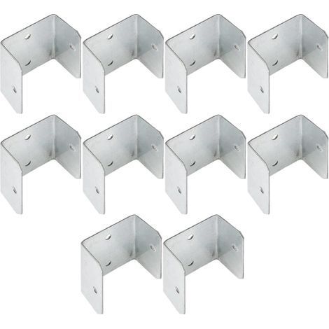 Fence Clamps, Metal U-Shape Bracket, Multi-Angle Mounting Support, Anti-Rust Fixing Clip, Sturdy Frame Fastener, Garden Building Projects, Woodwork D-I-Y Farm Use, 32mm 35mm Set (1/5)
