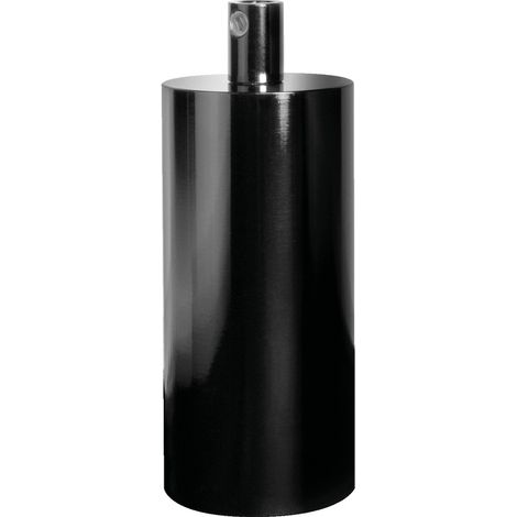 Kit Douille E27 + Cache douille métal cylindrique noir chromé - Tibelec (1/5)