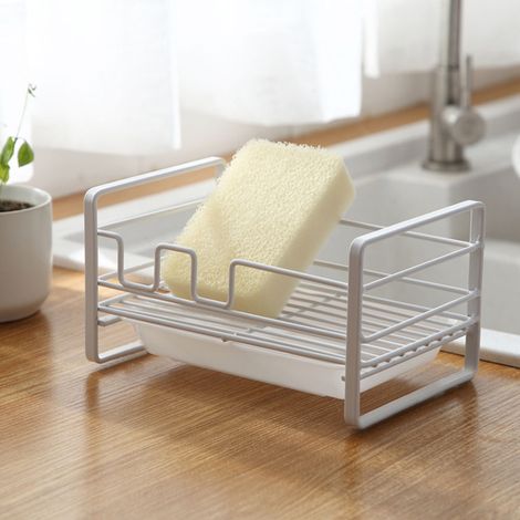 Ablage für Abtropfschwämme und Putzlappen aus Metall, Küchenspüle, Küchenaccessoire (1/5)